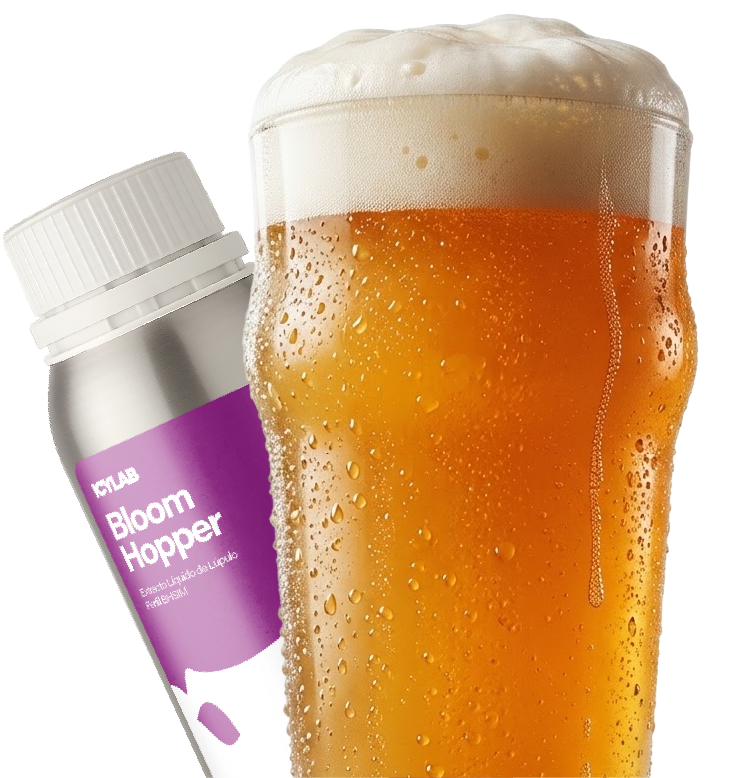 Bloom Hopper junto a cerveza terminada